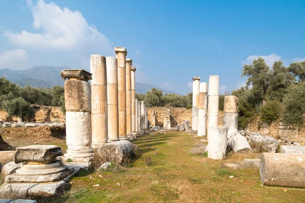 Agora of Nysa Ancient City — Stock Photo, Image