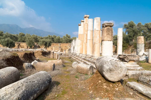 Αγορά της αρχαίας πόλης Nysa — Φωτογραφία Αρχείου