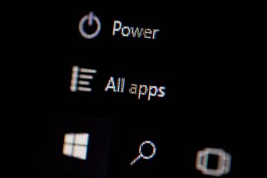 Windows uygulamaları paneli
