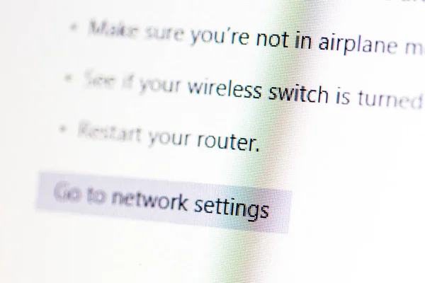 Network Settings Directions