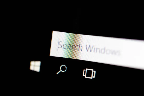Obszar wyszukiwania w systemie Windows — Zdjęcie stockowe