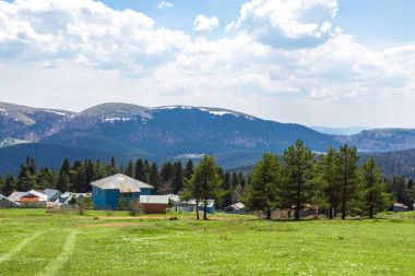 Sakarca Yaylası dağ evleri ile