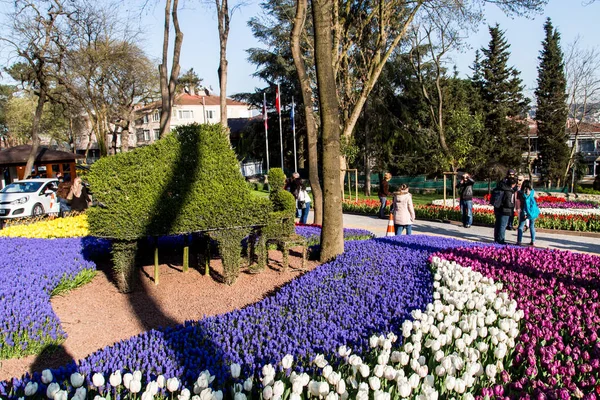 Giardini Tulipani a Emirgan Parc — Foto Stock