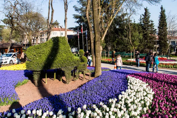 Emirgan Parc bahçelerde Lale — Stok fotoğraf