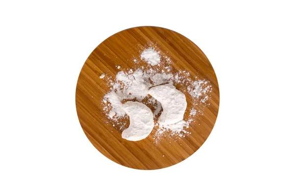 Печиво з цукровою пудрою на білому — стокове фото