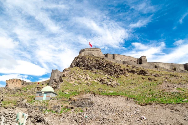 Castello di Kars sulla collina del prato — Foto Stock