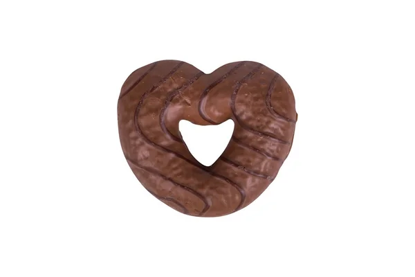 Shaped Chocolate Cookie on White — Stock Photo, Image