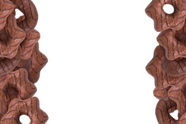 Beyaz çikolatalı kurabiye şeklinde