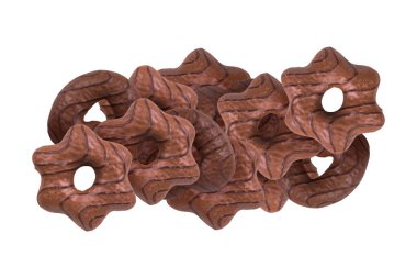 Beyaz çikolatalı kurabiye şeklinde