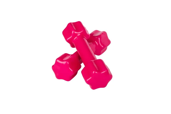 Roze halter gezond Concept op wit — Stockfoto