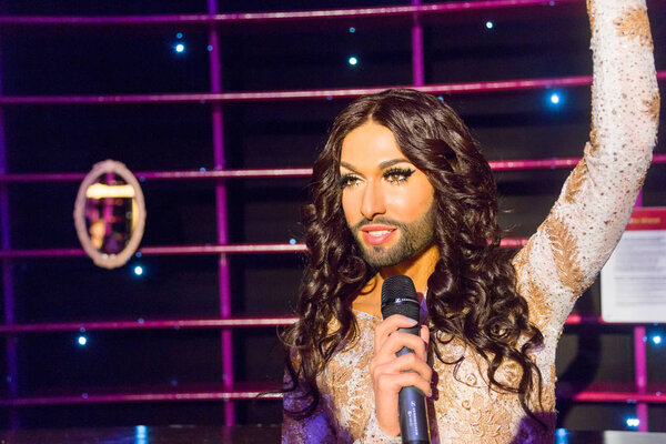 Восковая скульптура Кончиты Вурст у мадам Тюссо
