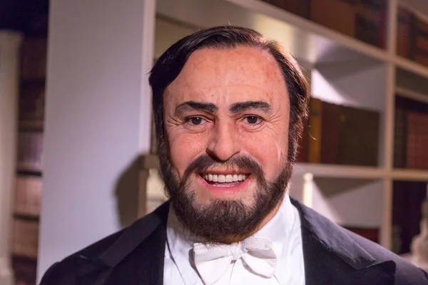 Luciano Pavarotti wosk rzeźby w Muzeum Madame Tussauds — Zdjęcie stockowe