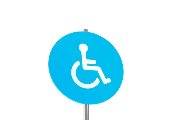 Symbole de fauteuil roulant handicapé — Photo