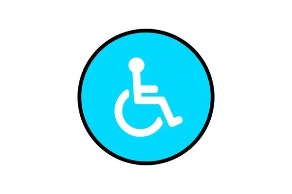 Symbol niepełnosprawnych poruszających się na wózku — Zdjęcie stockowe