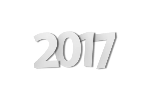 Word of 2017 Written with White Paper Letter — Stock Photo, Image