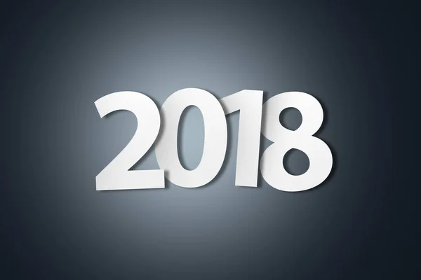Word of 2018 Written with White Paper Letter — Stock Photo, Image
