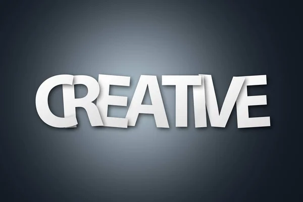 Word of Creative Written with White Paper Letter — Stock Photo, Image