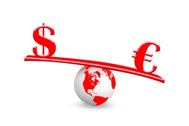 Dolar ve Euro simgesi karşılaştırma üzerinde duruluyor