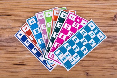 Loto veya Bingo oyun kağıtları