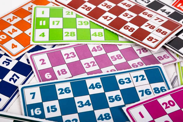 Loto veya Bingo oyun kağıtları — Stok fotoğraf