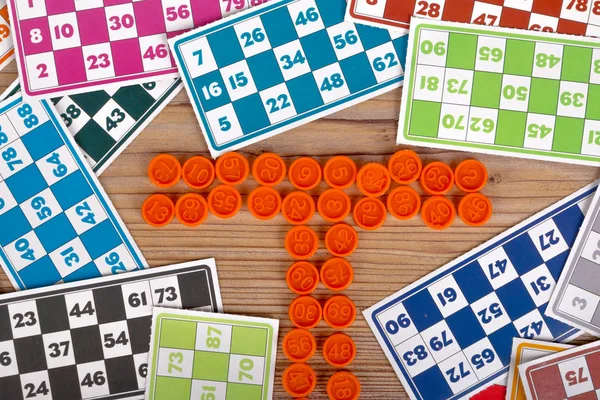 Lotto nebo Bingo hra papíry — Stock fotografie