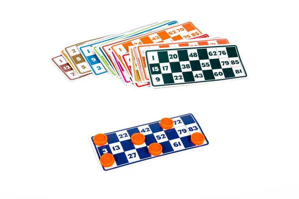 Lotto of Bingo spel Papers — Stockfoto