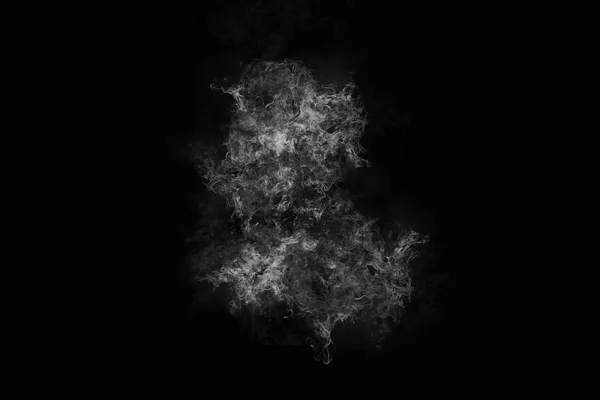 Realistische brandende Vuur rook op zwart — Stockfoto