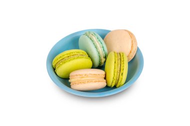 Nefis Macarons beyaz tabakta servis