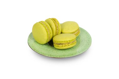 Nefis Macarons beyaz tabakta servis