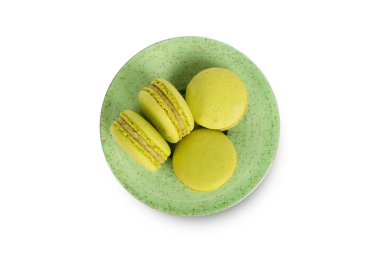 Nefis Macarons beyaz tabakta servis