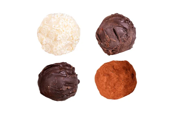 Bola de chocolate leitoso na mão — Fotografia de Stock