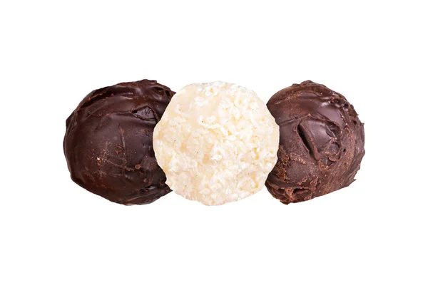 Melkachtig chocolade bal op de Hand — Stockfoto