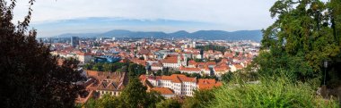 Graz Old Town Cityscape havadan görünümü