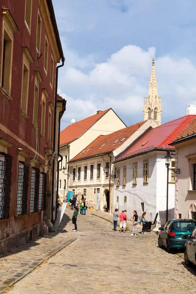 Twierdza Bratysława Street i budynków — Zdjęcie stockowe