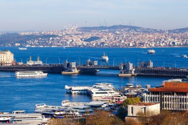 Cityscape tarihi merkezi Istanbul Haliç