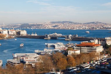 Cityscape tarihi merkezi Istanbul Haliç
