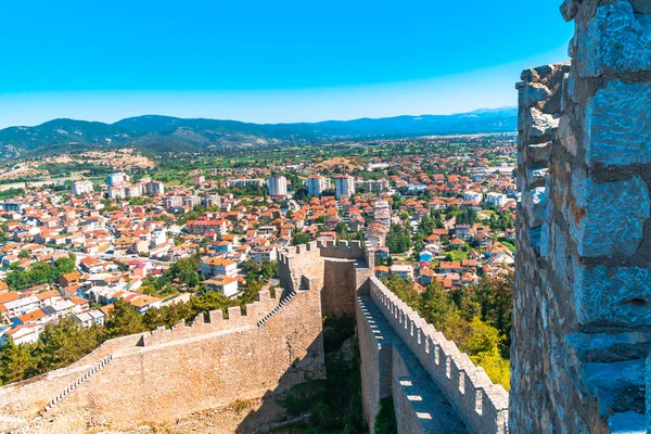 Panoramatický pohled na Ohrid z pevnosti Samuels — Stock fotografie