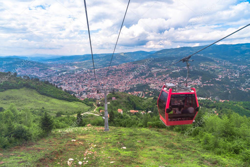 Cable Car Lift from City Center to Trebevic