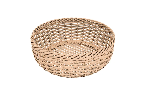 Rounded Wooden Basket — 스톡 사진