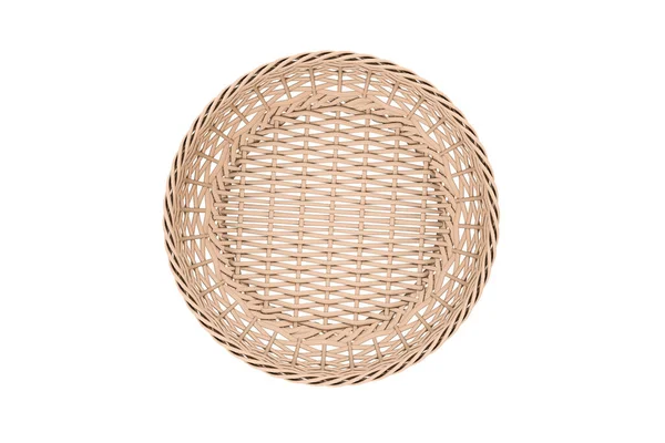 Rounded Wooden Basket — Stock Photo, Image