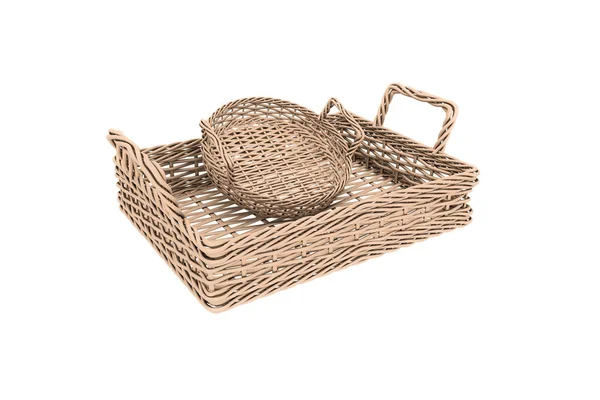 Square Wooden Basket — 스톡 사진