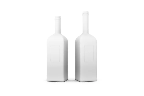 3D-Abbildung einer realistischen Flasche auf Weiß — Stockfoto
