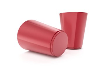 Beyaz üzerine kahve fincanı 3d Hazırlama