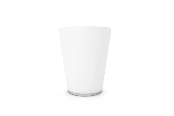 Representación 3D de taza de café en blanco — Foto de Stock