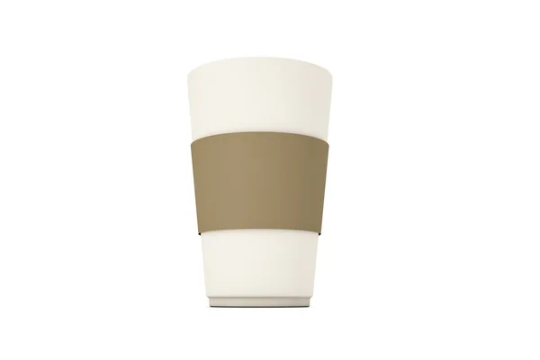 3D Rendering di tazza di caffè su bianco — Foto Stock