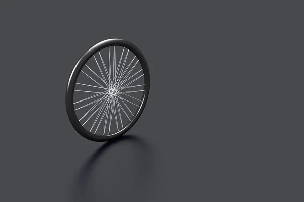 3D Renderização de rodas de bicicleta e pneus — Fotografia de Stock