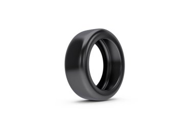 3D Rendering of Car Tire on White