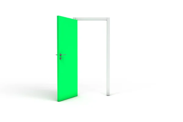Representación 3D de puerta de madera — Foto de Stock