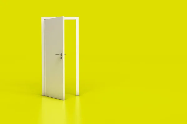 3D Rendering of Wooden Door — Stok fotoğraf