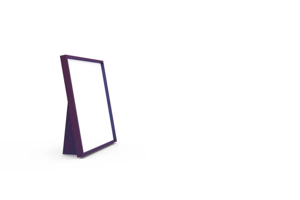 3D Rendering of Paper Blank Photo Frames on White — Stok fotoğraf